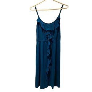 OLD NAVY Teal Midi Length Ruffle Dress. Size medium